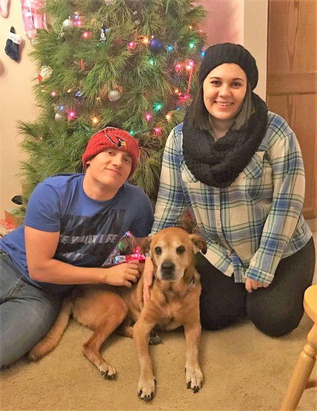 Couple adopted abandoned 17-year-old dog from animal shelter and they had a beautiful year together