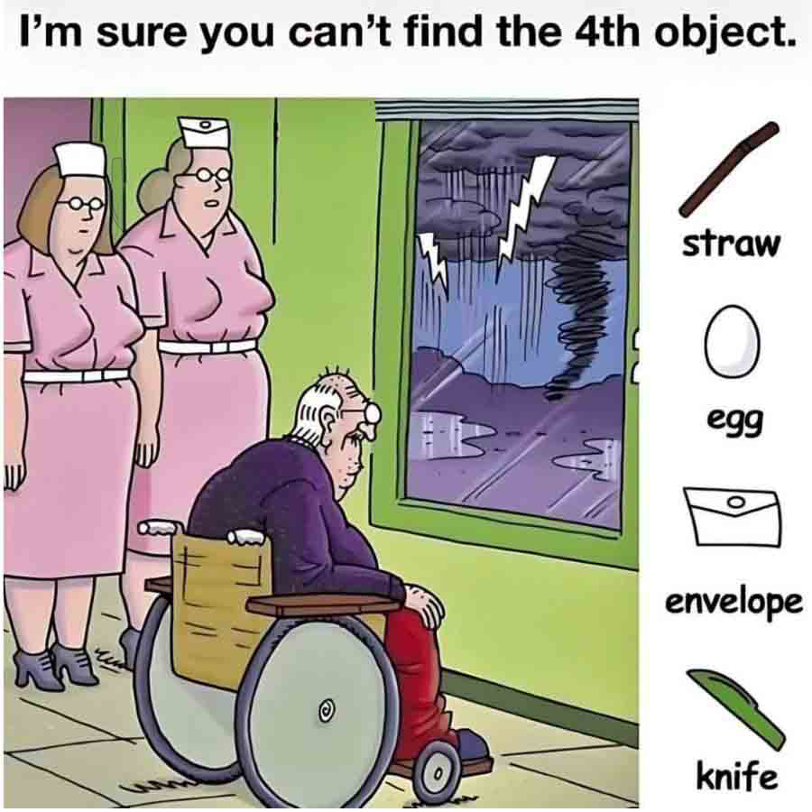 Find Straw, Egg, Envelope, Knife Find Straw, Egg, Envelope, Knife