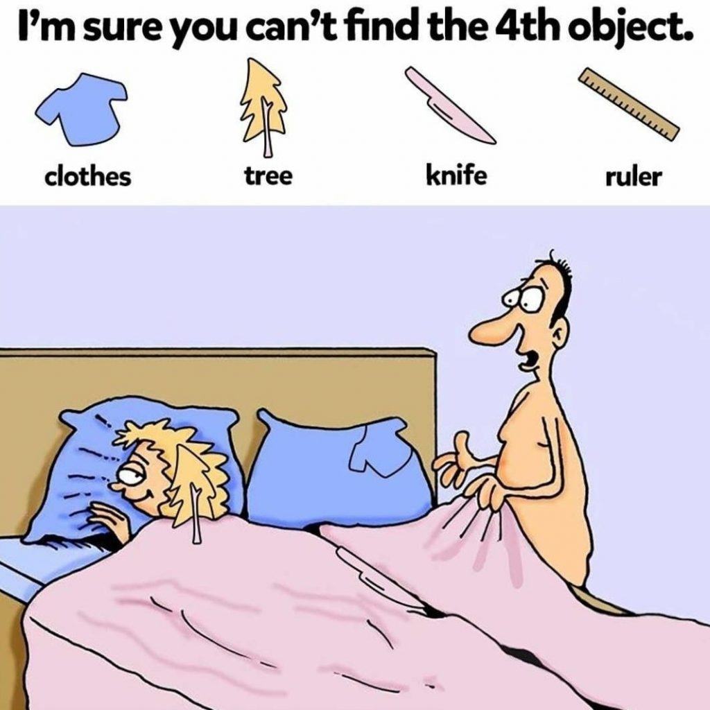 Find clothes, tree, knife and ruler. Find clothes, tree, knife and ruler.