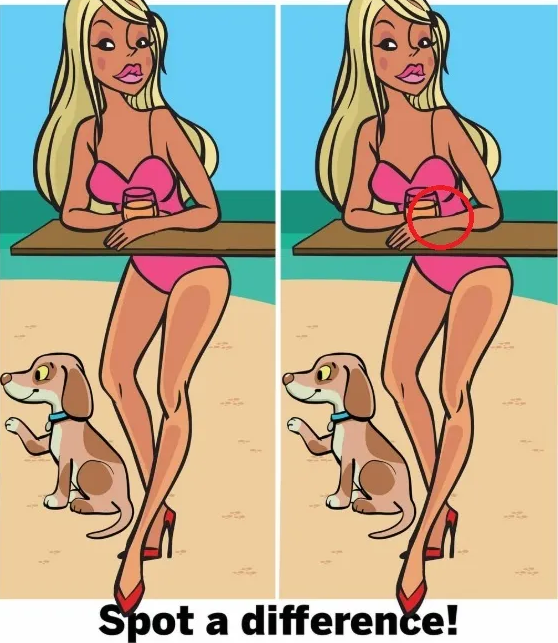 Spot the Difference: The Woman on the Beach