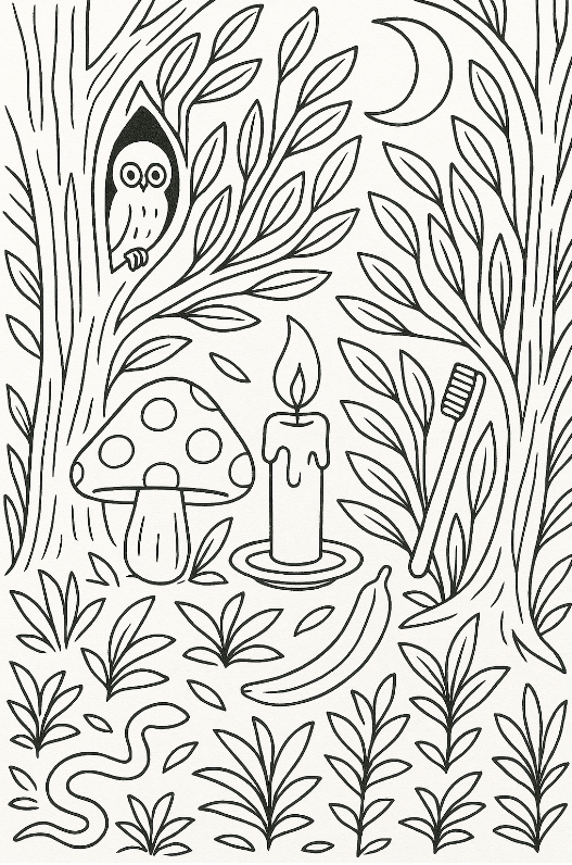 Spot the Banana, Toothbrush, Snake, and Paintbrush Spot the Banana, Toothbrush, Snake, and Paintbrush