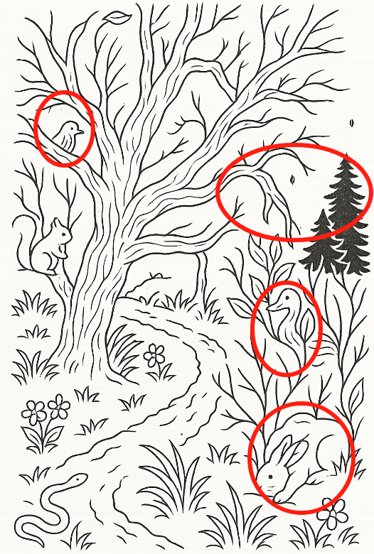 Spot the Horse, Duck, Rabbit, and Bird. Spot the Horse, Duck, Rabbit, and Bird.