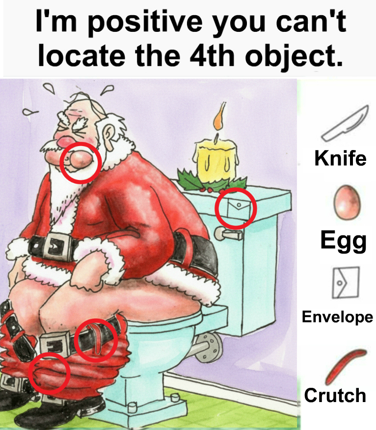 Find Knife, Egg, Envelope, Crutch. Find Knife, Egg, Envelope, Crutch.