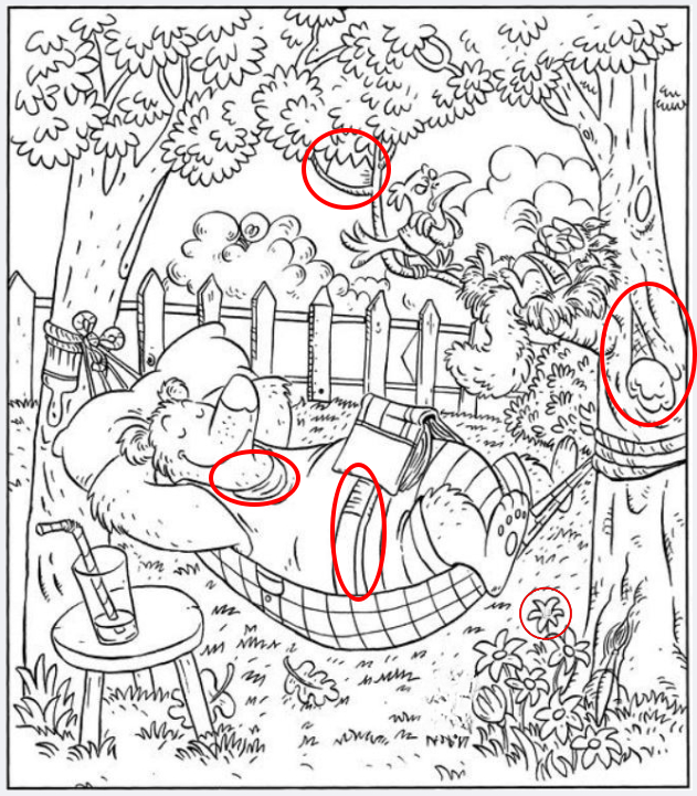 Find ice-cream cone, crown, toothbrush, star, banana. Find ice-cream cone, crown, toothbrush, star, banana.