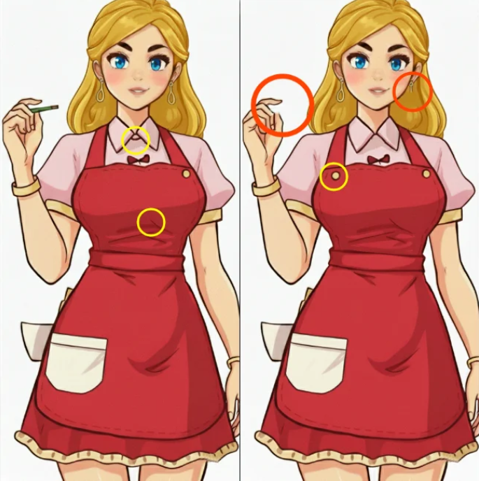 Only people with an IQ of 140 can spot the 5 differences.