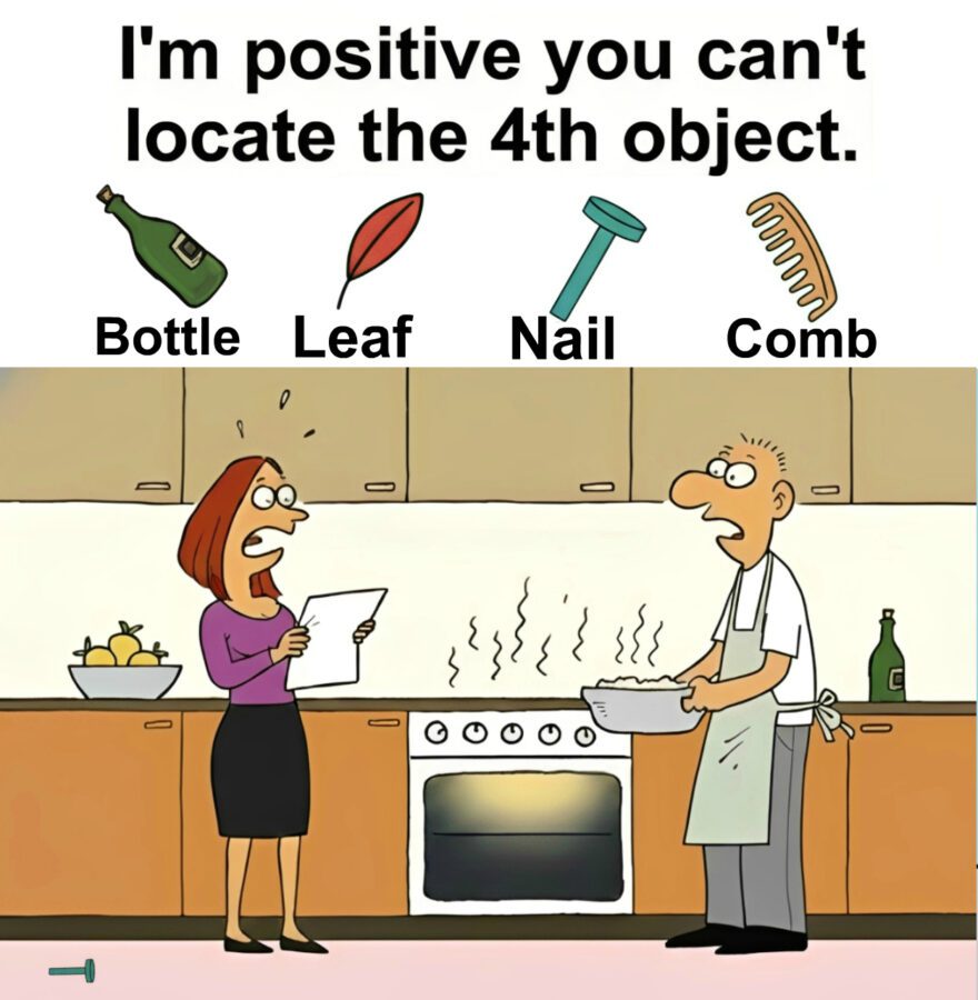 Find Bottle, Leaf, Nail, Comb. Find Bottle, Leaf, Nail, Comb.