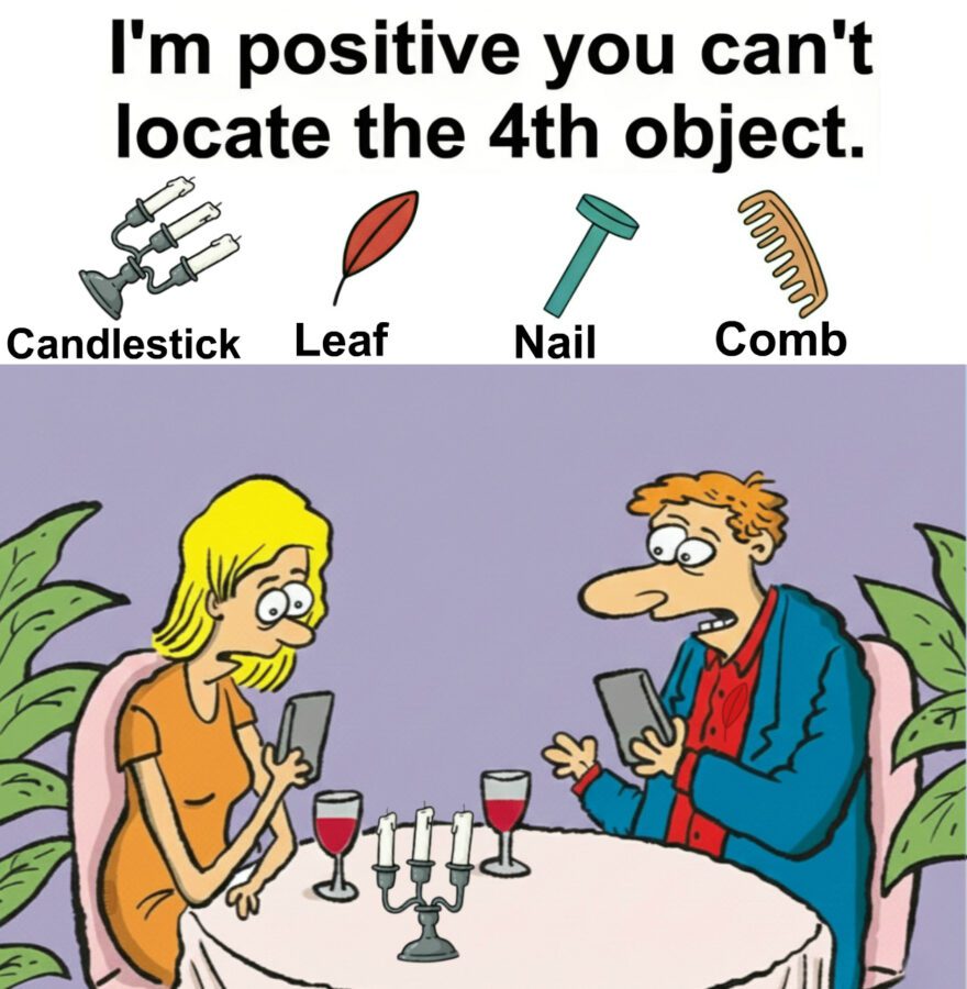 Find Candlestick, Leaf, Nail, Comb.