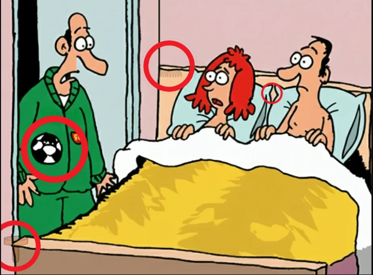 Find Ball, Comb, Nail, Pill.