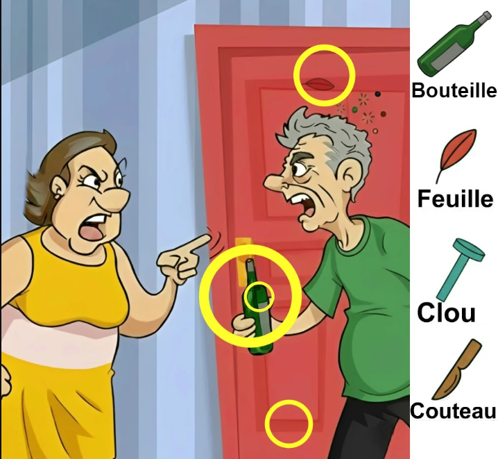 Find Bottle, Leaf, Nail, Knife. Find Bottle, Leaf, Nail, Knife.