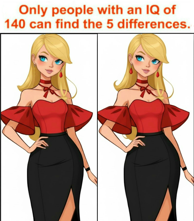 Only people with an IQ of 140 can spot the 5 differences. Only people with an IQ of 140 can spot the 5 differences.