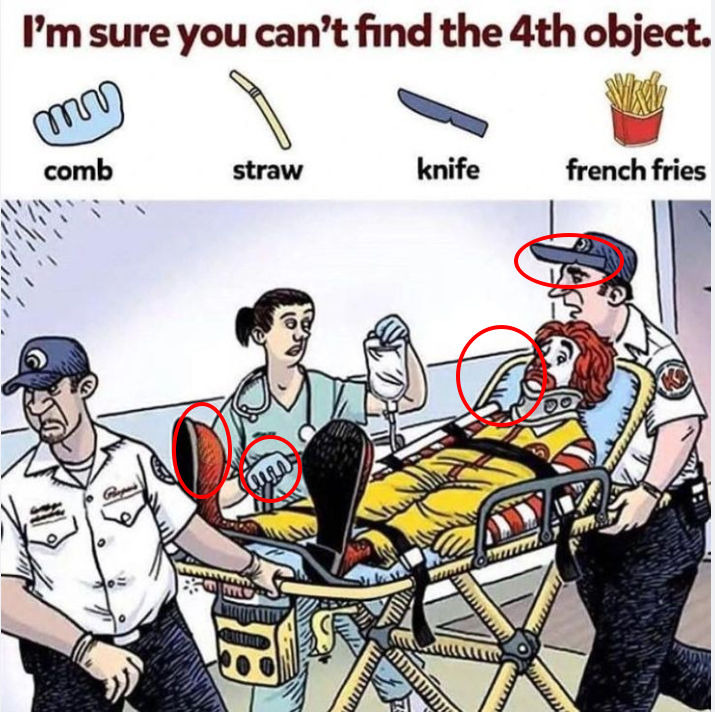 A Quirky Rescue Mission: Can You Find the Fourth Hidden Item?