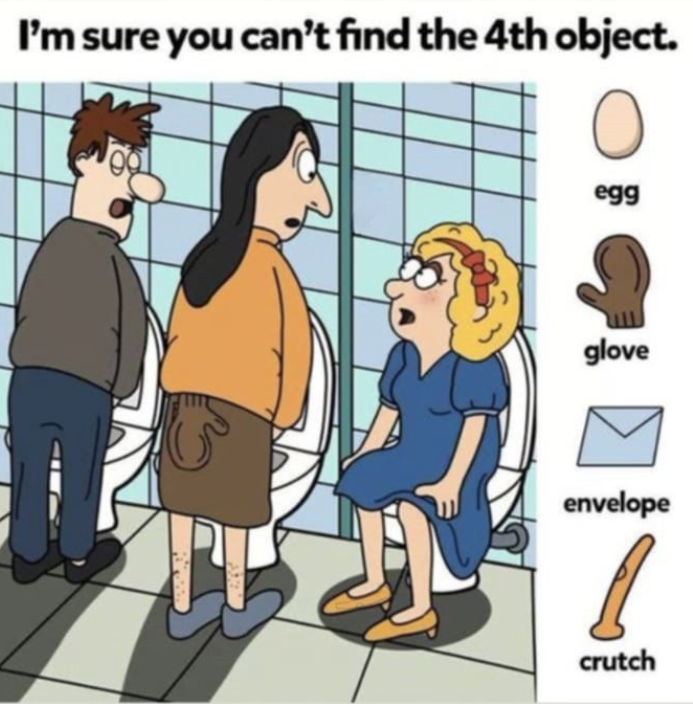 Find Egg, Glove, Envelope, Crutch Find Egg, Glove, Envelope, Crutch