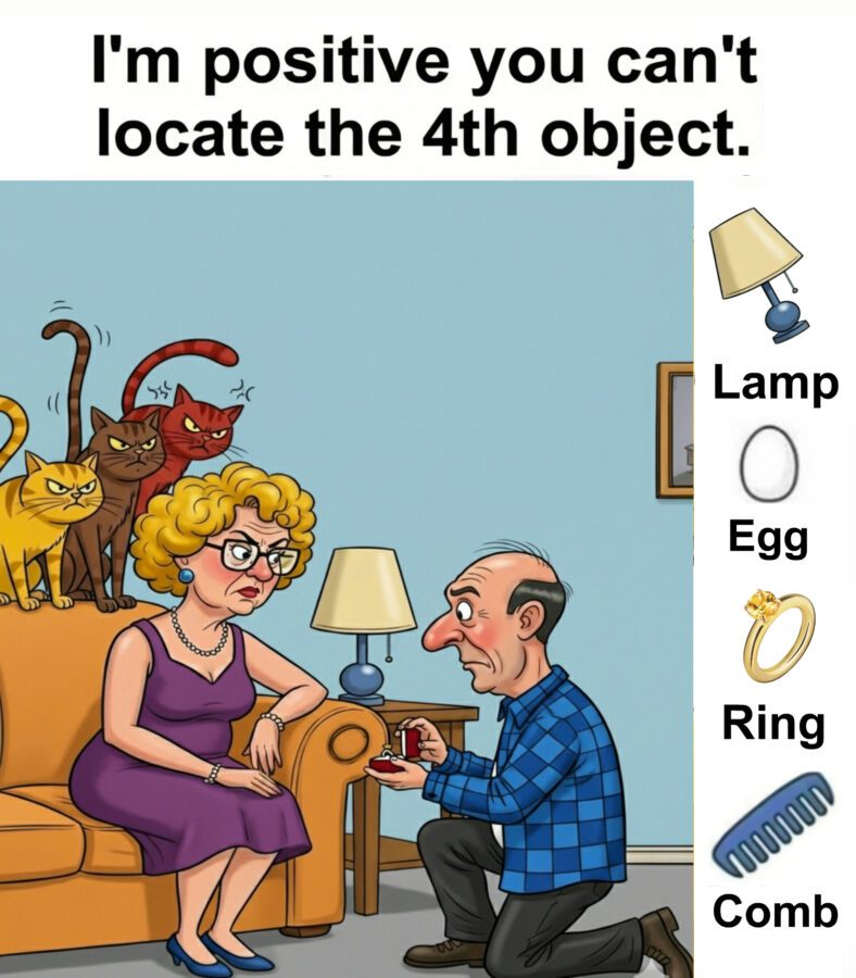 Find Lamp, Egg, Ring, Comb. Find Lamp, Egg, Ring, Comb.