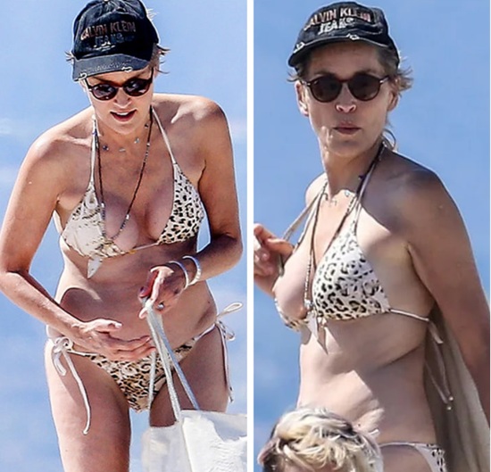 Sharon Stone, 58, Spotted Enjoying a Relaxing Day at the Beach