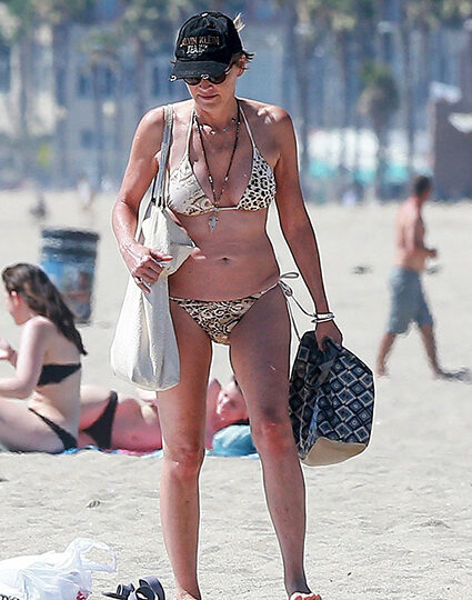Sharon Stone, 58, Spotted Enjoying a Relaxing Day at the Beach