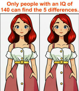 Only people with an IQ of 140 can spot the 5 differences.