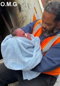 Baby, was found in the morning in a trash can earlier, it’s …